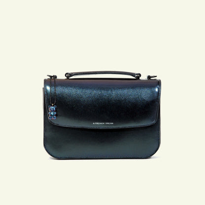 Tori bag in airbrushed leather "iridescent oil"