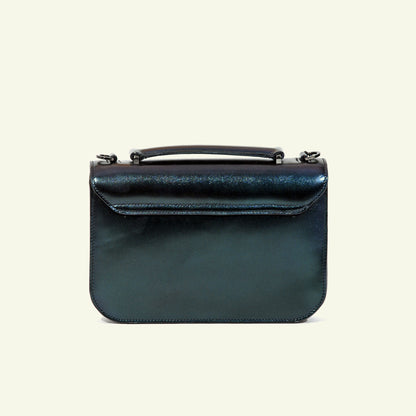 Tori bag in airbrushed leather "iridescent oil"