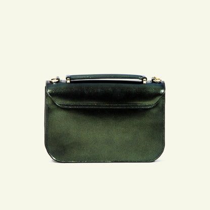 Tori bag in airbrushed leather "Sparkling green"