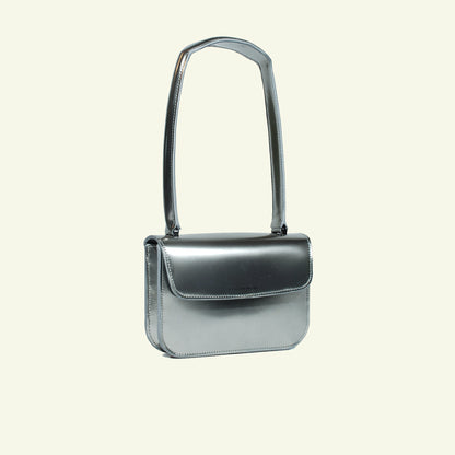 Tori Mini Bag in airbrushed leather "Chrome"