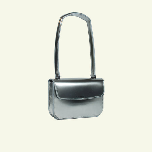 Tori Mini Bag in airbrushed leather "Chrome"