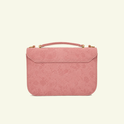 Tori Bag aus airbrush-bemaltem Kalbsveloursleder “Burnt Wheat”