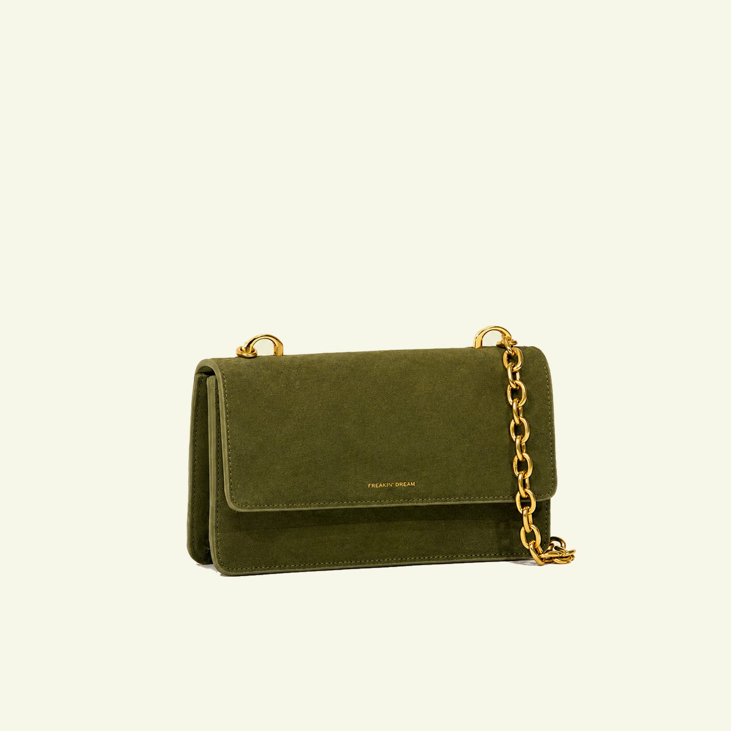 Brenda Bag aus airbrush-bemaltem Kalbsveloursleder “Burnt Wheat”