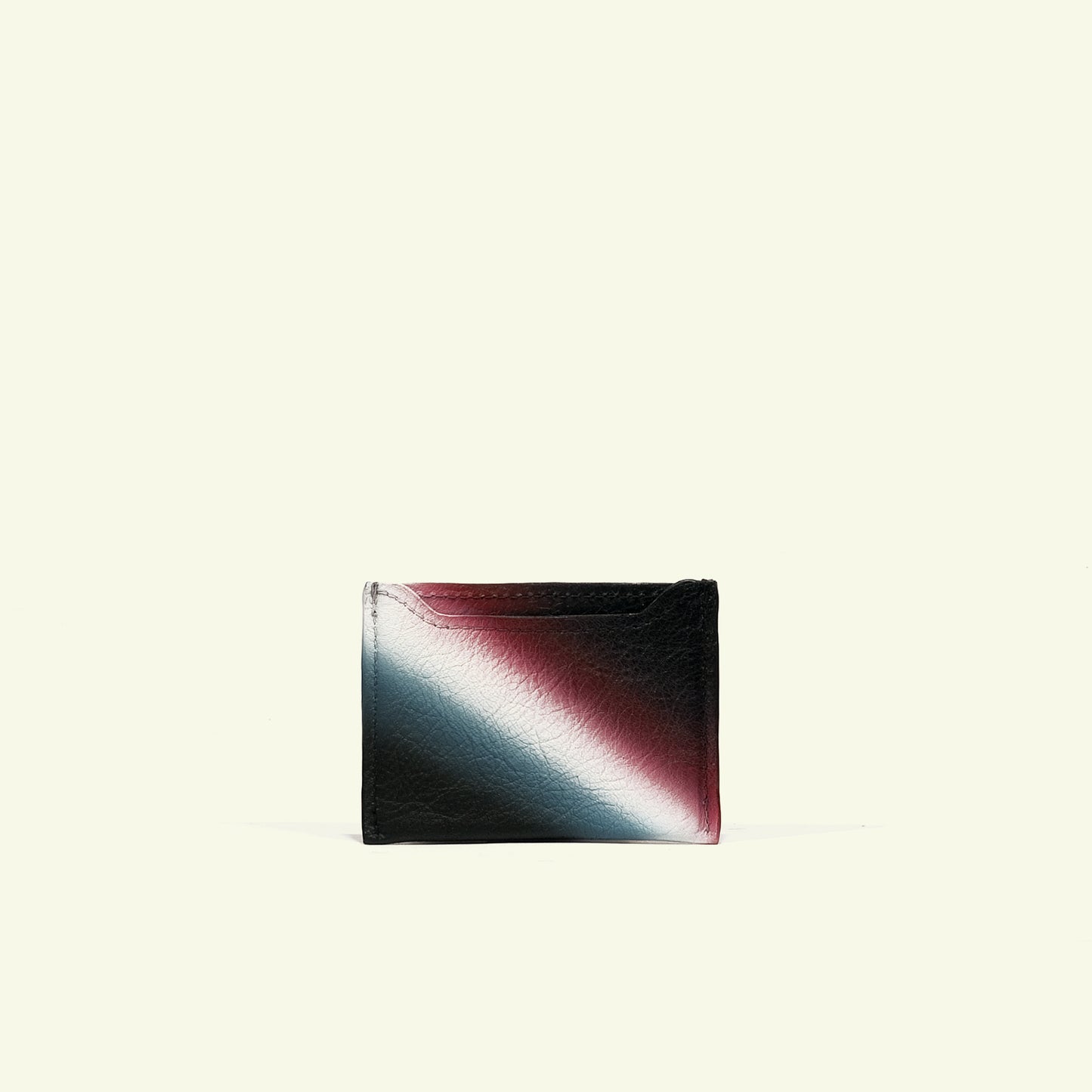 Portacarte in vitello aerografato "Tricolor Arrows"