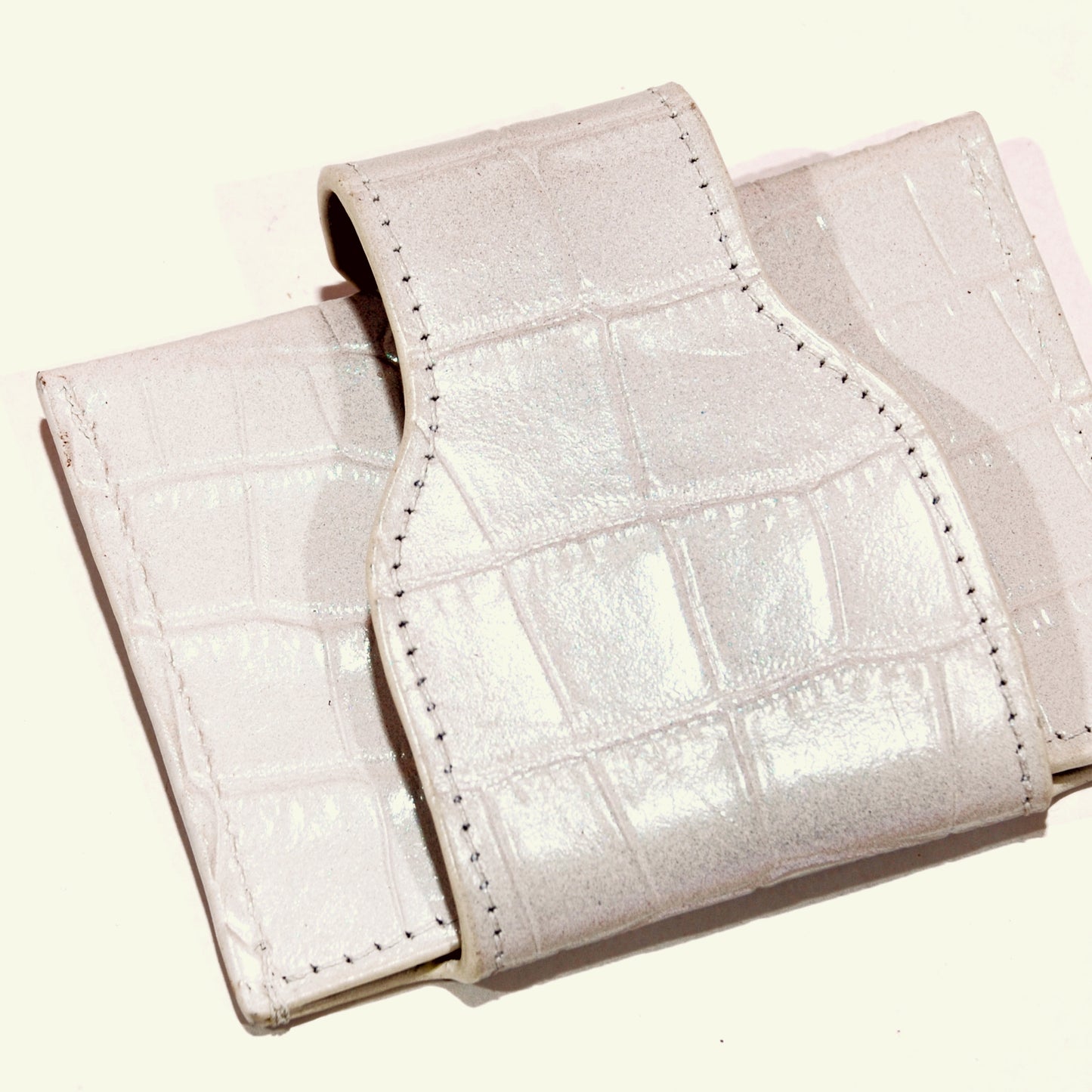 Portafoglio in Vitello Aerografato “Croco Pearl”