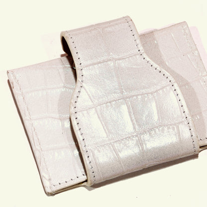 Portafoglio in Vitello Aerografato “Croco Pearl”
