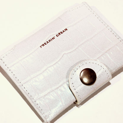 Portafoglio in Vitello Aerografato “Croco Pearl”