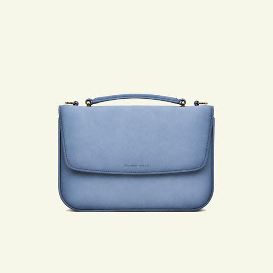 Tori Bag aus airbrush-bemaltem Kalbsveloursleder “Burnt Wheat”