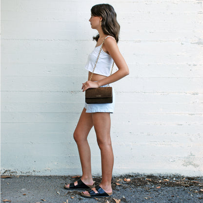 Brenda Bag in airbrushed suede "Burnt Wheat"
