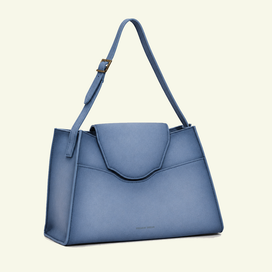 Große Pascale Bag aus airbrush-bemaltem Kalbsveloursleder “Burnt Wheat”