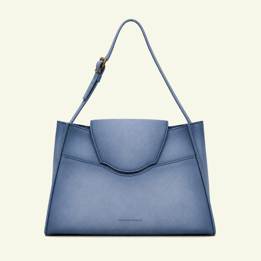 Große Pascale Bag aus airbrush-bemaltem Kalbsveloursleder “Burnt Wheat”