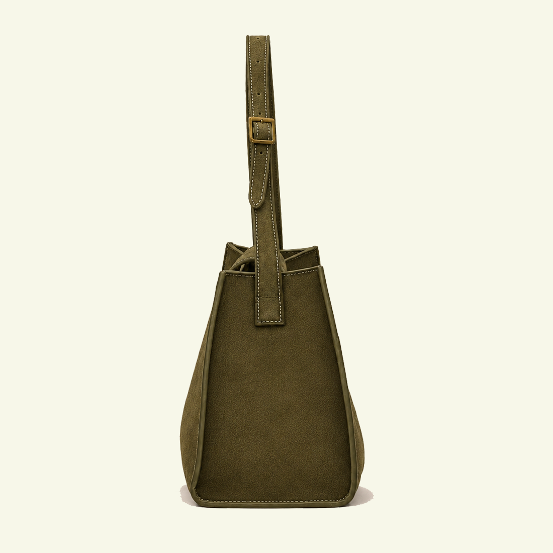 Große Pascale Bag aus airbrush-bemaltem Kalbsveloursleder “Burnt Wheat”