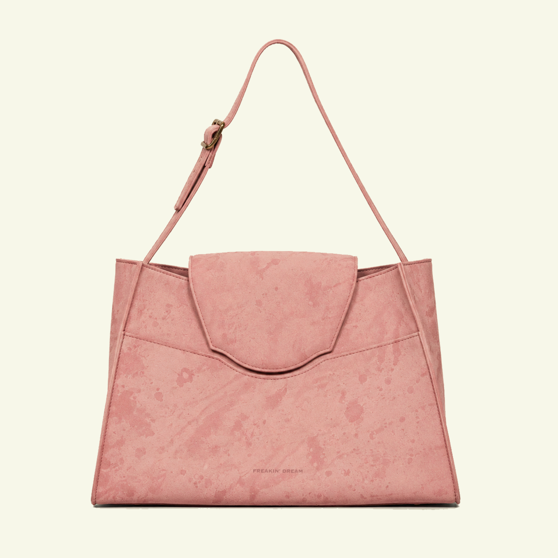 Grand sac Pascale en suede aérographié "Burnt Wheat"