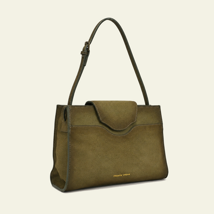 Pascale Mini Bag in airbrushed suede "Forest Green"