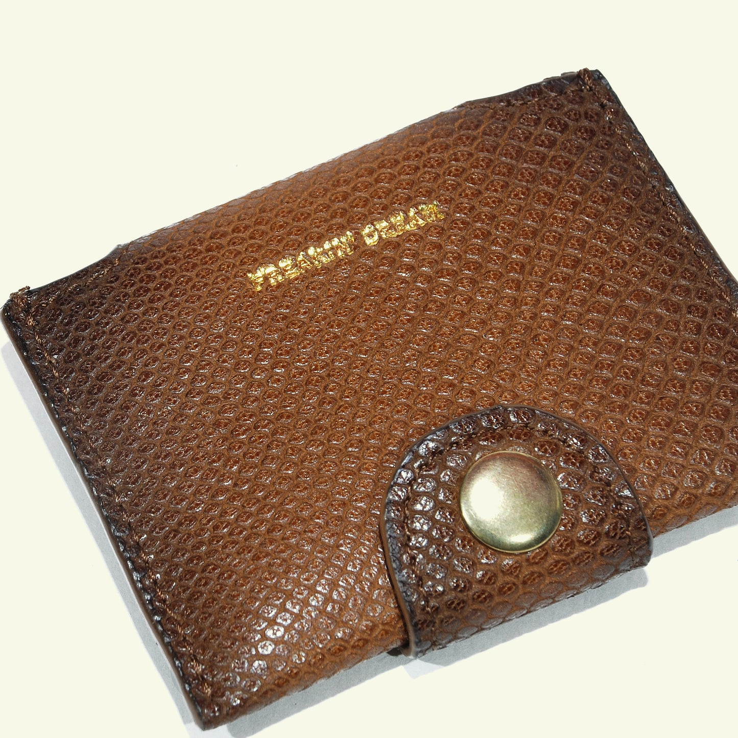Portafoglio in Vitello Aerografato “Caramel Reptile”