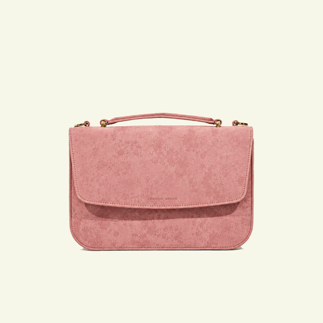 Tori Bag aus airbrush-bemaltem Kalbsveloursleder “Burnt Wheat”