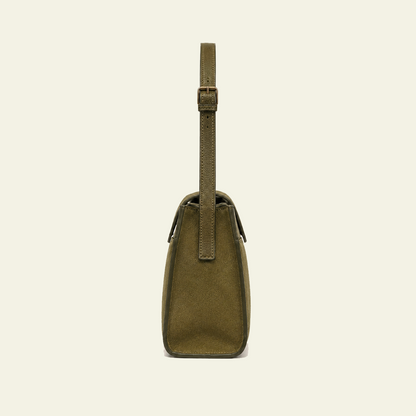 Pascale Mini Bag in airbrushed suede "Forest Green"