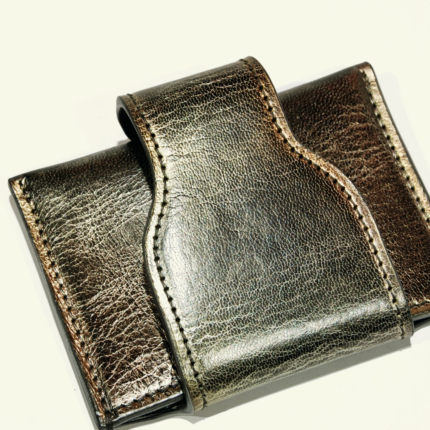 Portafoglio in Vitello Metallico Aerografato “Warm Metal”